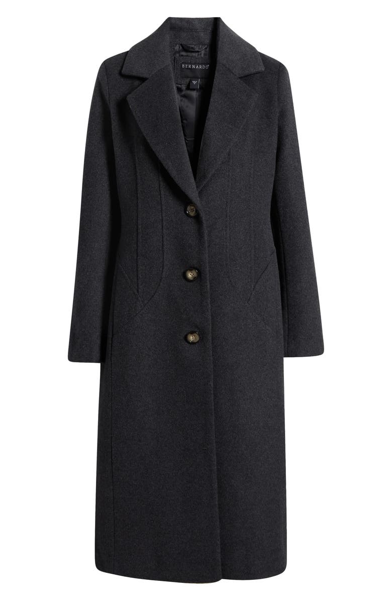 Bernardo Tailored Wool Blend Coat, Alternate, color,