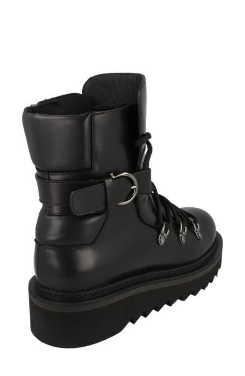 Ferragamo Elimo Leather Hiker Boot In Black