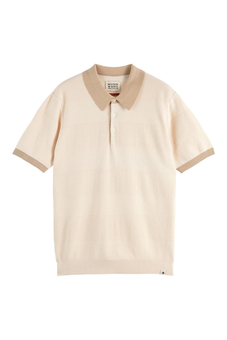 Texture Cotton Polo, Alternate, color, EGGNOG