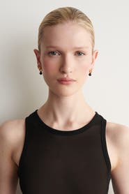 COS Beaded Huggie Hoop Earrings