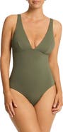 Sea Level Essentials Longline One-Piece Swimsuit