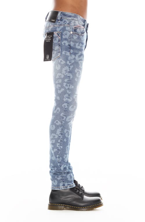 Cult Of Individuality Punk Bleached Superskinny Jeans In Leopard