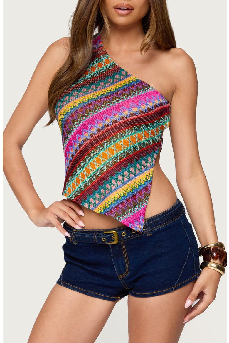Ruelle Open Back Asymmetric Top, Main, color, MIX