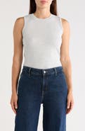 T Tahari Crewneck Ribbed Tank