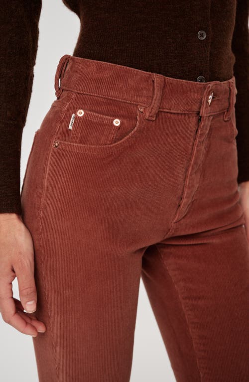 Dl1961 Bridget Instasculpt Raw Hem Ankle Bootcut Corduroy Jeans In Brown