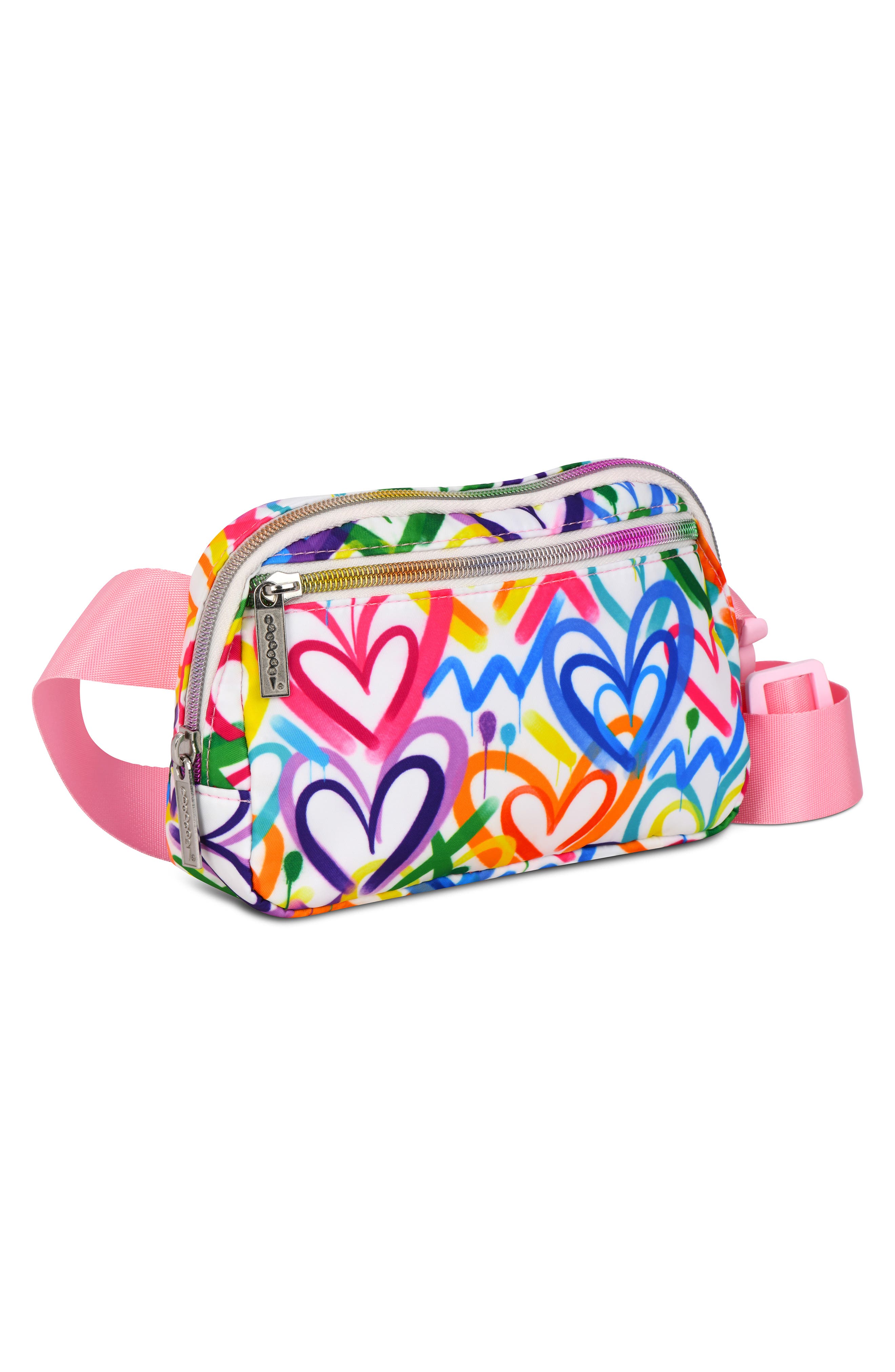 Iscream Kids' Corey Paige Hearts Belt Bag, Alternate, color, Pink Multi