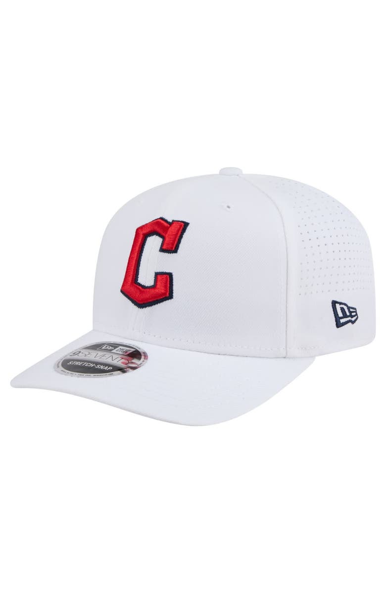 New Era Men's New Era White Cleveland Guardians COOLERA 9SEVENTY Adjustable Hat, Main, color, White