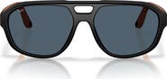 Costa Del Mar Street Heat 55mm Polarized Rectangular Sunglasses