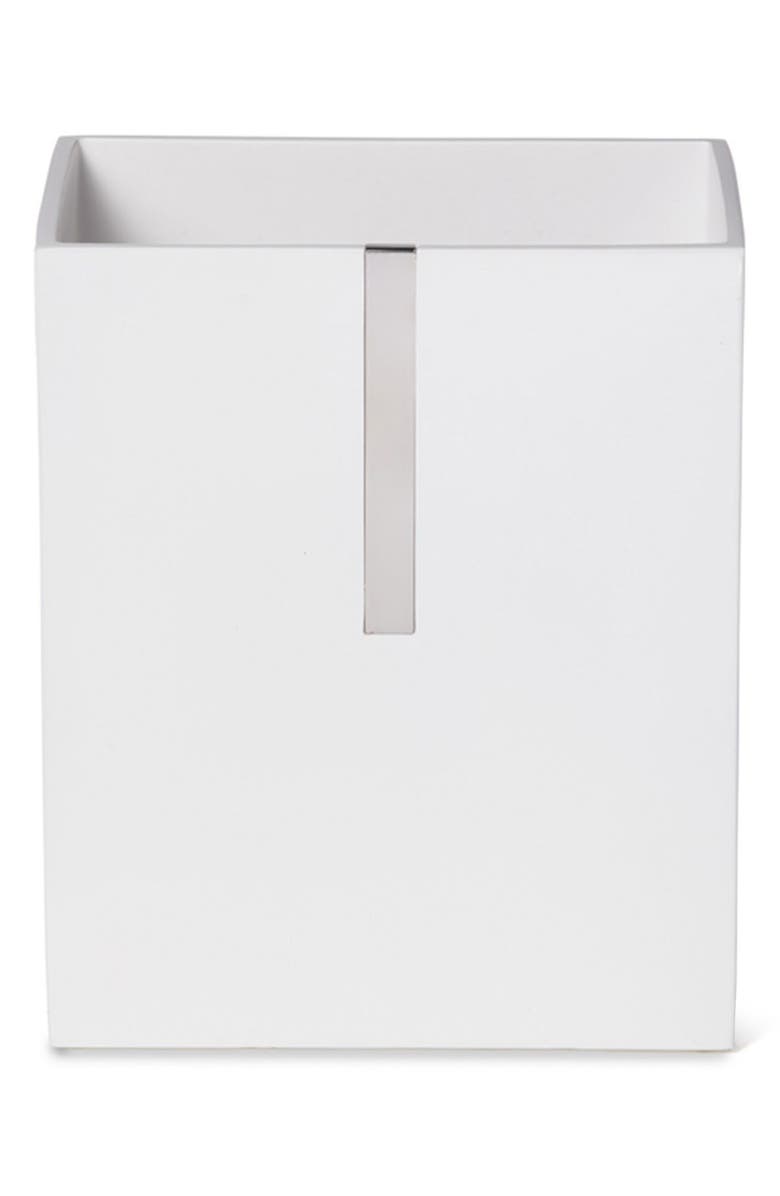 ROSELLI TRADING COMPANY Houston Street Wastebasket, Main, color, White