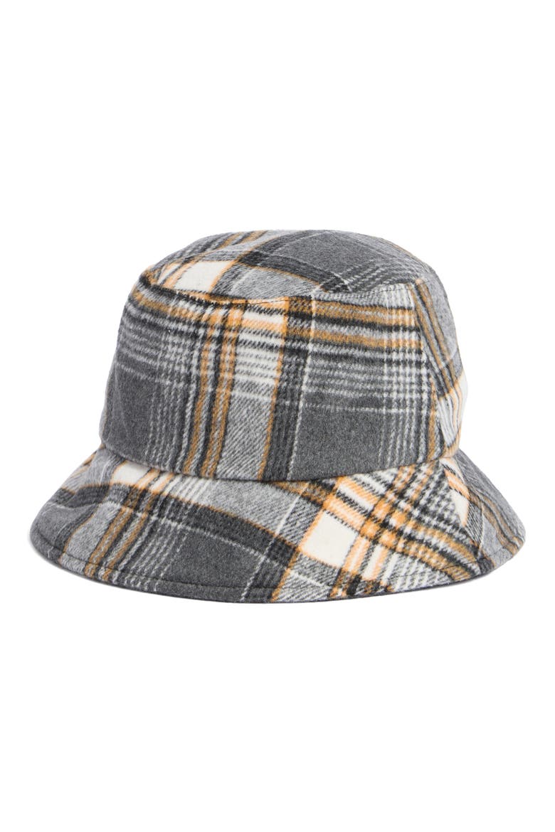 Tartan Plaid Bucket Hat, Main, color, NEUTRAL
