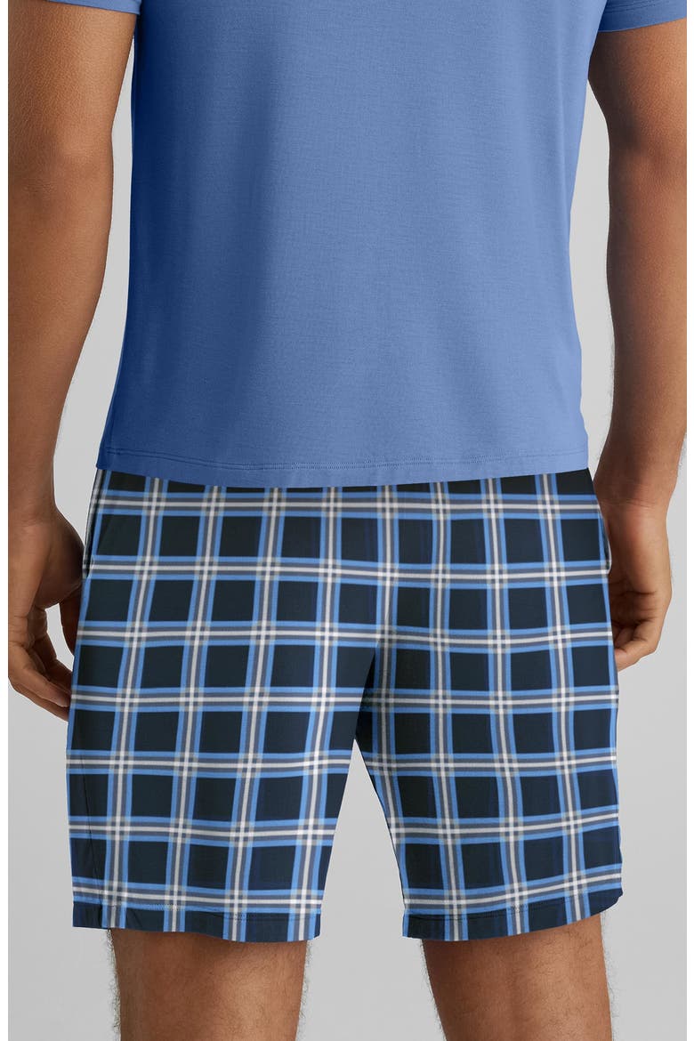 Second Skin Modal Blend Pajama Shorts, Alternate, color, SAM PLAID DRESS BLUES