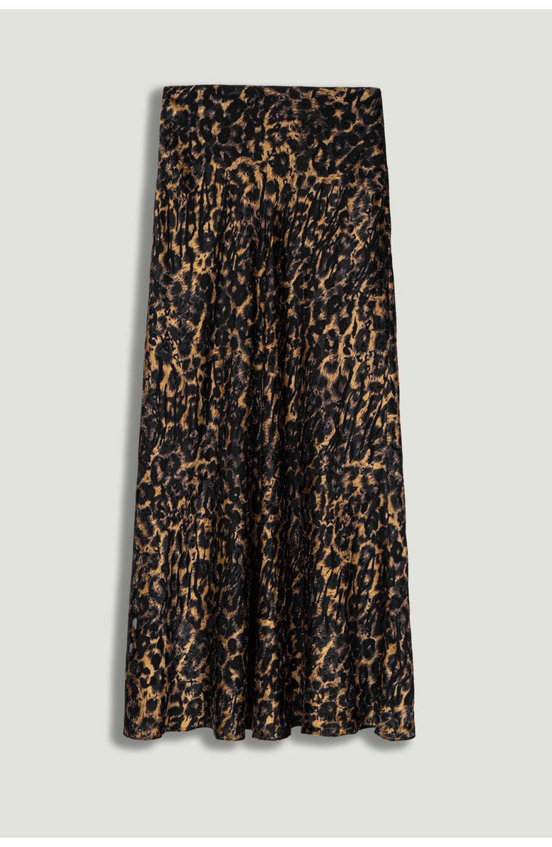 Nocturne Printed Leopard Midi Skirt, Alternate, color, Multi-Colored