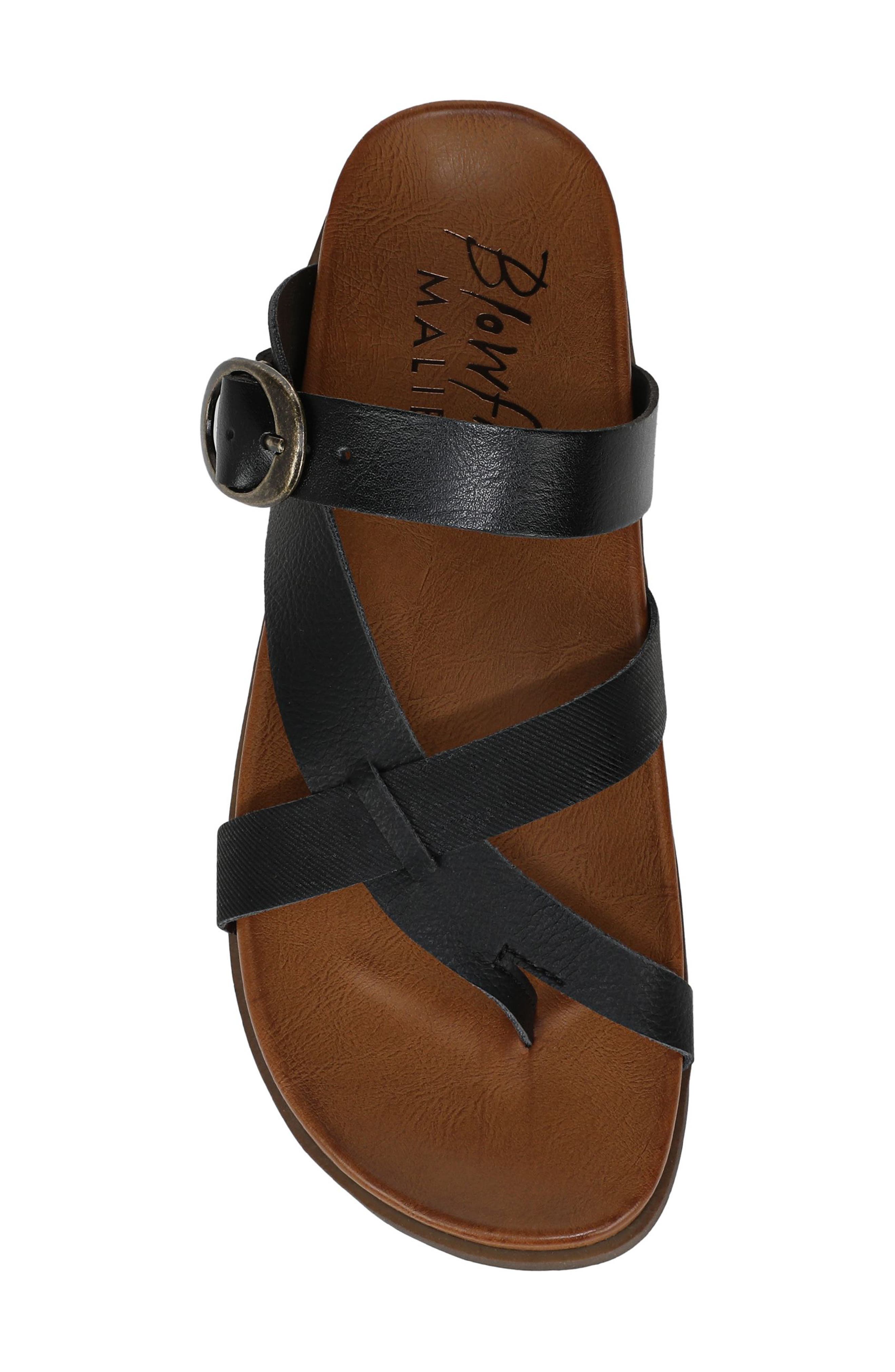 Blowfish Malibu Lilac Strappy Slide Sandal, Alternate, color, Black Faux Nubuck