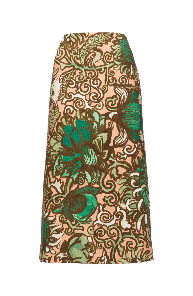 La DoubleJ Pencil Skirt Anemone Pink Olive, Alternate, color, Anemone Pink Olive