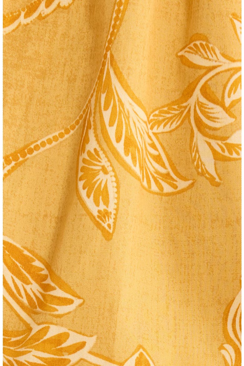 Dabria Floral Tiered Cotton Minidress, Alternate, color, MUSTARD
