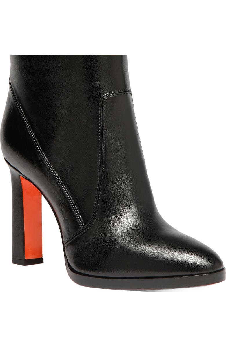 Santoni Women's leather high-heel boot, Alternate, color, Black