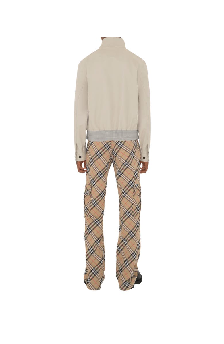 Burberry Check Stretch Linen Cotton Trousers, Alternate, color, 