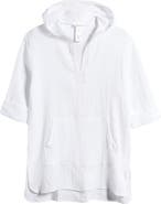 La Blanca Hooded Cotton Gauze Cover-Up Tunic