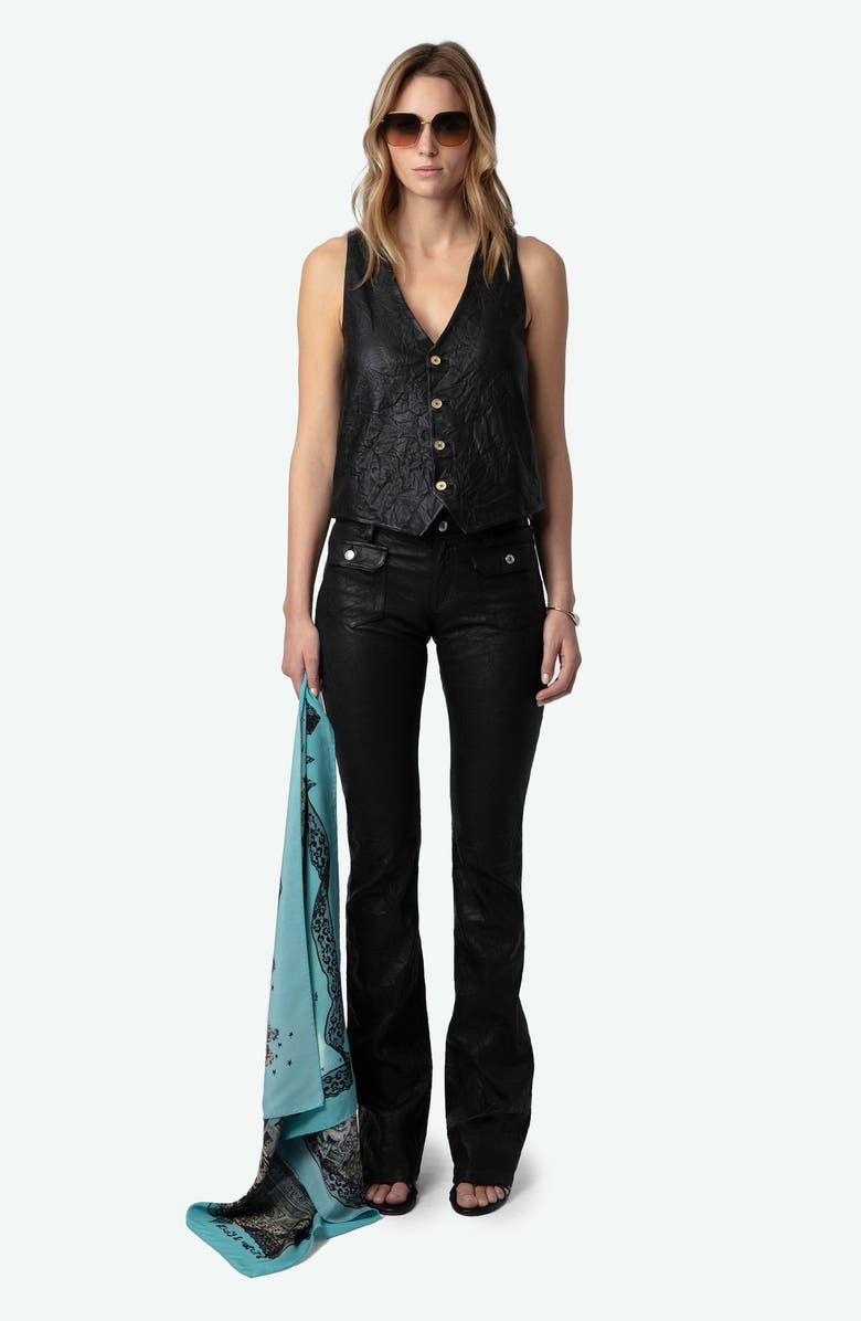 Zadig & Voltaire Blondie 90 Zadigcity Night Silk Scarf, Alternate, color,