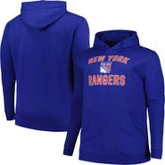 PROFILE Men's Profile Blue New York Rangers Big & Tall Arch Over Logo Pullover Hoodie