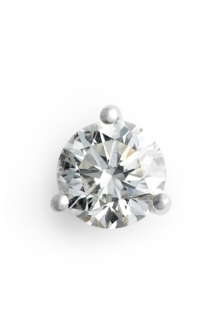 Single Diamond Stud Earring, Main, color, WHITE GOLD