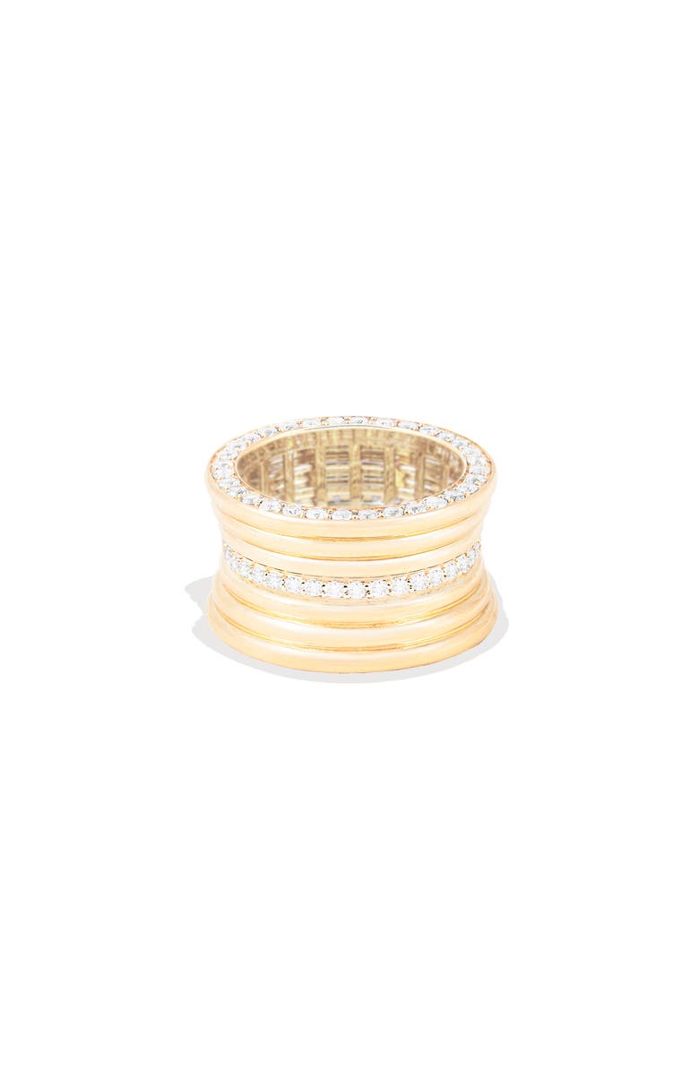 Campbell + Charlotte Revel Dimensional Cigar Band, Main, color, Diamond- Gold