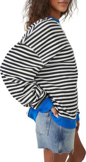 Oversize Stripe Sweatshirt