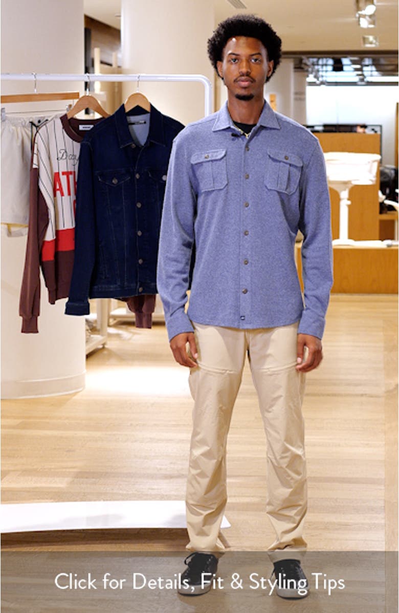 Carl Brushed Knit Button-Up Shirt, sales video thumbnail