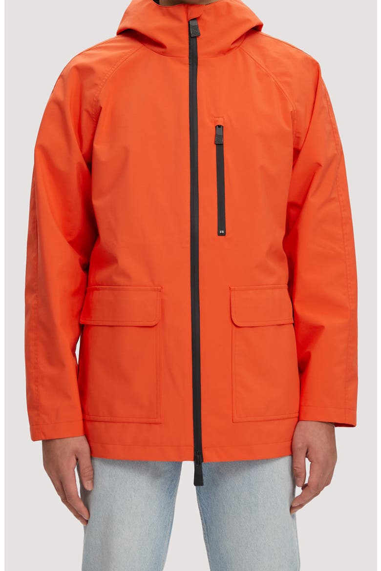 Oliver Water Resistant Hooded Jacket, Main, color, TANGELO