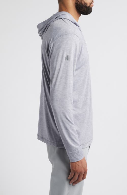 Johnnie-o Welsey Performance Half Zip Hoodie In Seal