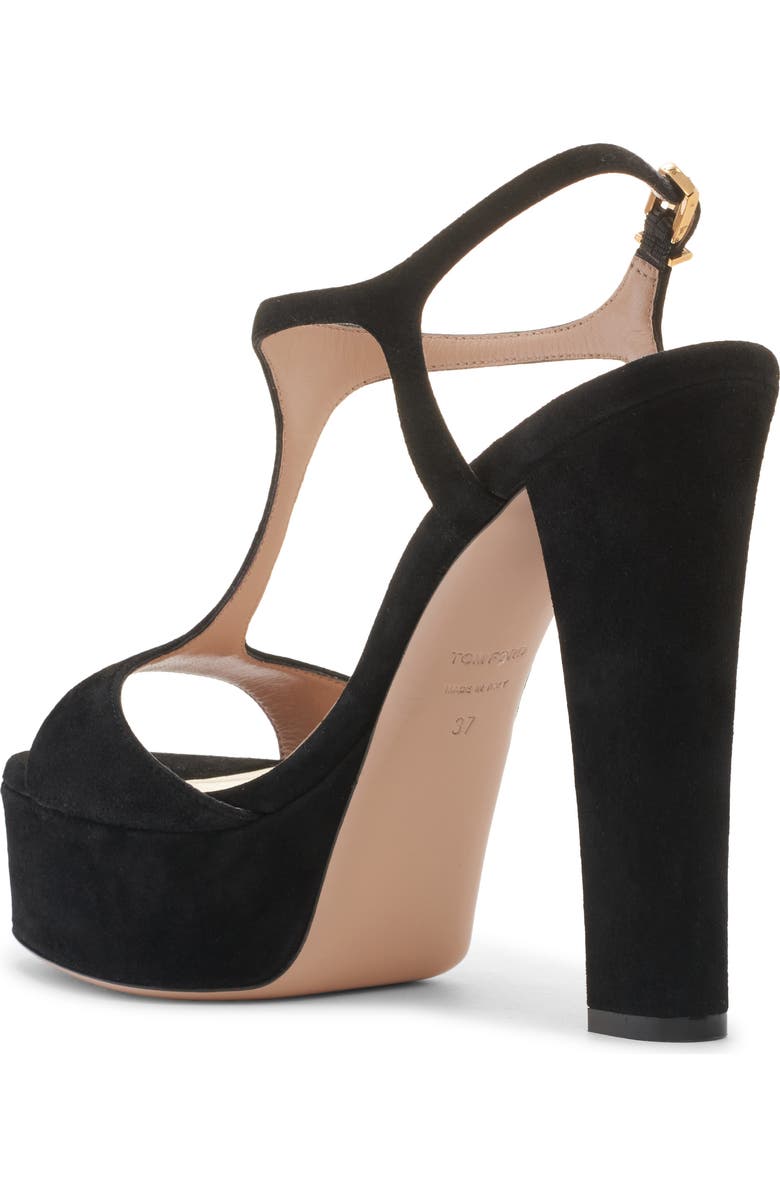 TOM FORD Angelina T-Strap Platform Sandal, Alternate, color, Black
