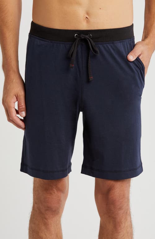 Daniel Buchler Peruvian Pima Cotton Lounge Shorts in Midnight 