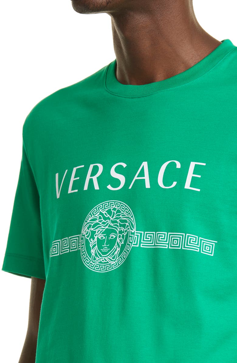 Versace Medusa Logo Cotton Tee, Alternate, color,