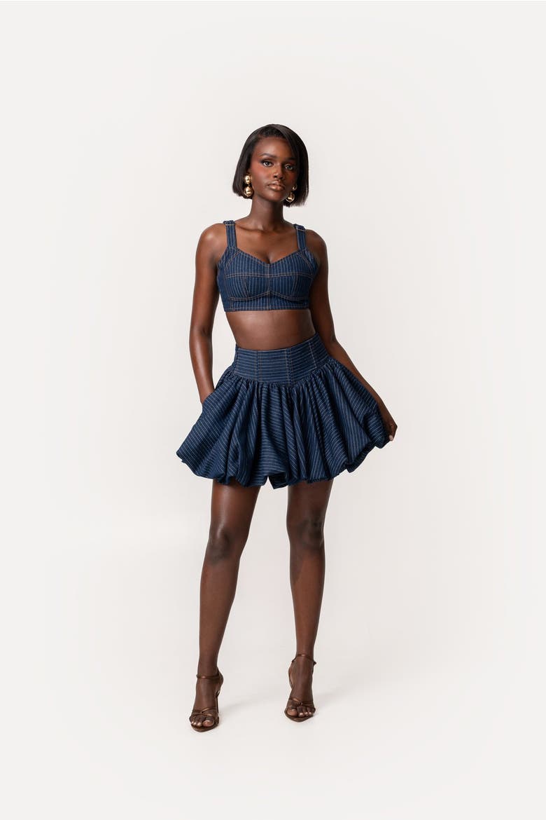 Serena Crop Top, Main, color, Denim