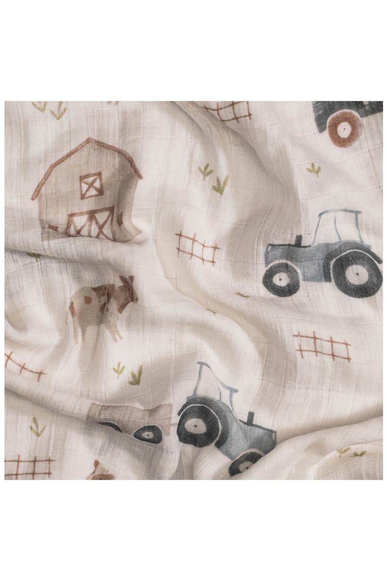 Tractor Assorted 2-Pack Cotton Muslin Swaddles, Alternate, color, BEIGE