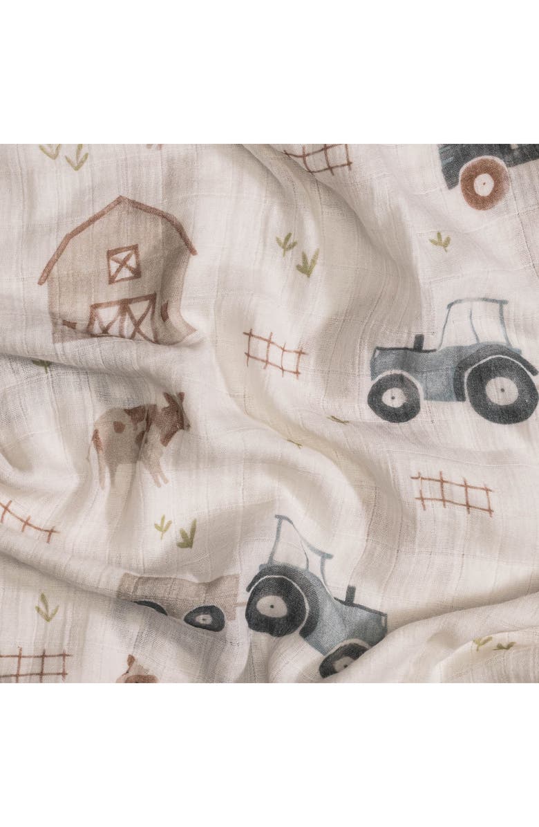 CRANE BABY Tractor Assorted 2-Pack Cotton Muslin Swaddles, Alternate, color, Beige
