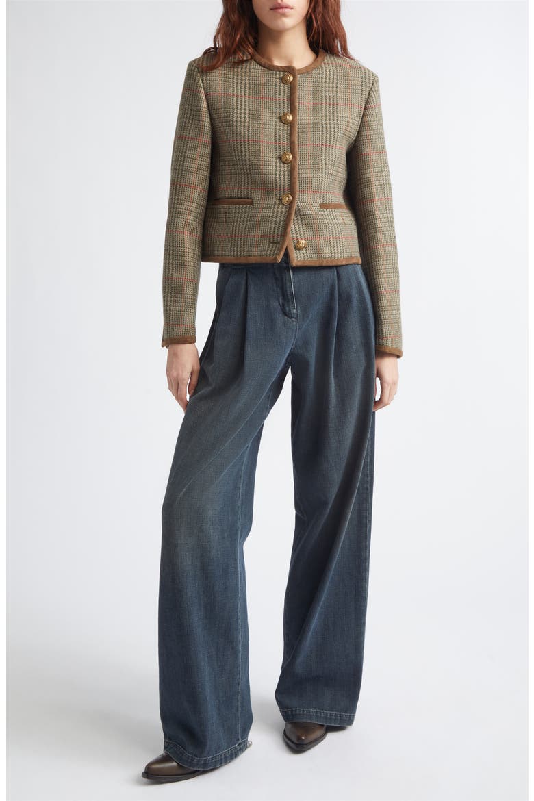 Journey Boxy Jacket, Alternate, color, CORIANDER/ CYPRES/ SCARLETT