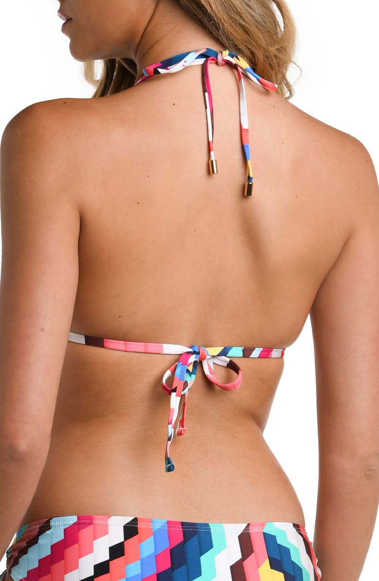 La Blanca Slice Triangle Bikini Top, Alternate, color, Multi