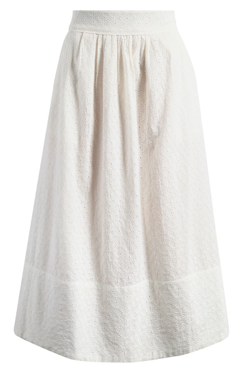 PAIGE Ojai Eyelet Maxi Skirt, Alternate, color, White