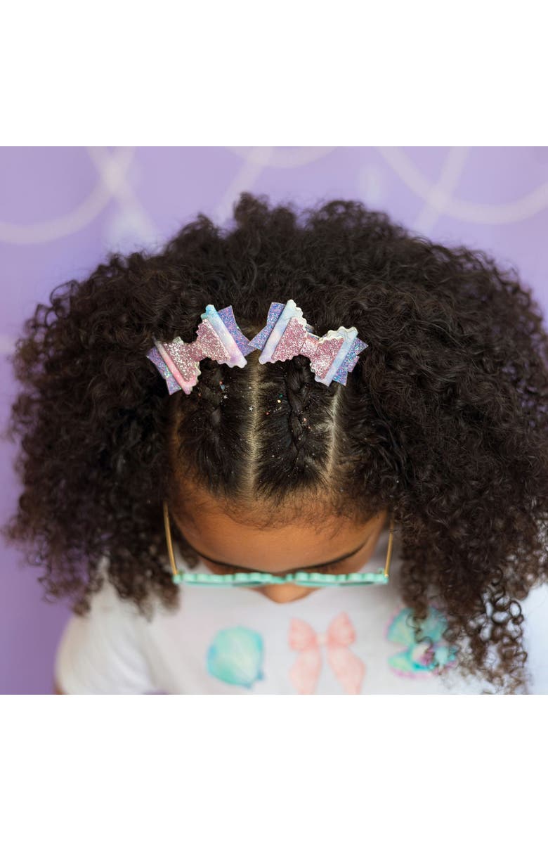 Sweet Wink Sparkling Mermaid Bow Clip Set, Alternate, color, Multi