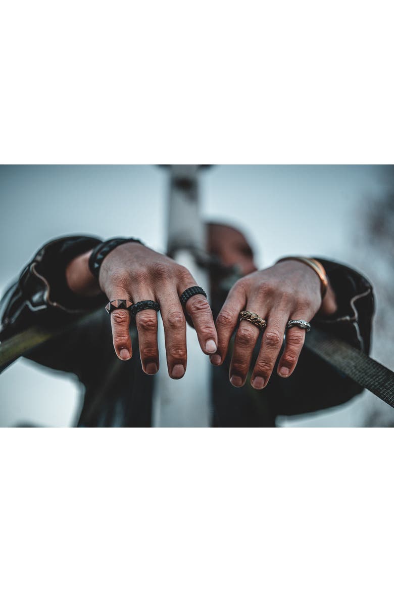 Punk Rock Ring, Alternate, color, Black