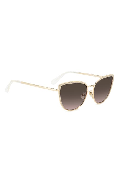 Kate Spade New York Staci 56mm Gradient Cat Eye Sunglasses In Brown