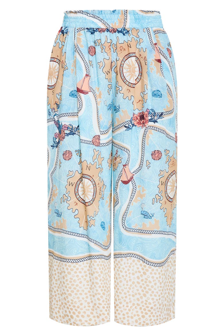 Postcard Print Pants, Alternate, color, VOYAGE PRINT