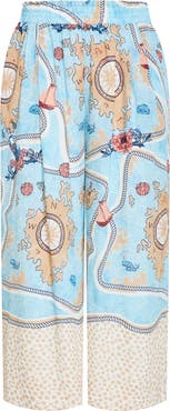 City Chic Postcard Print Pants