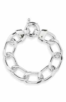 ARGENTO VIVO Large Oval Chain Link Bracelet