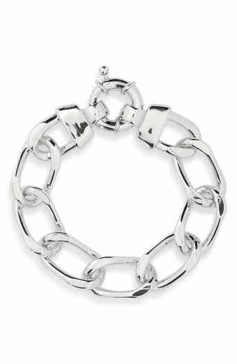 ARGENTO VIVO Large Oval Chain Link Bracelet