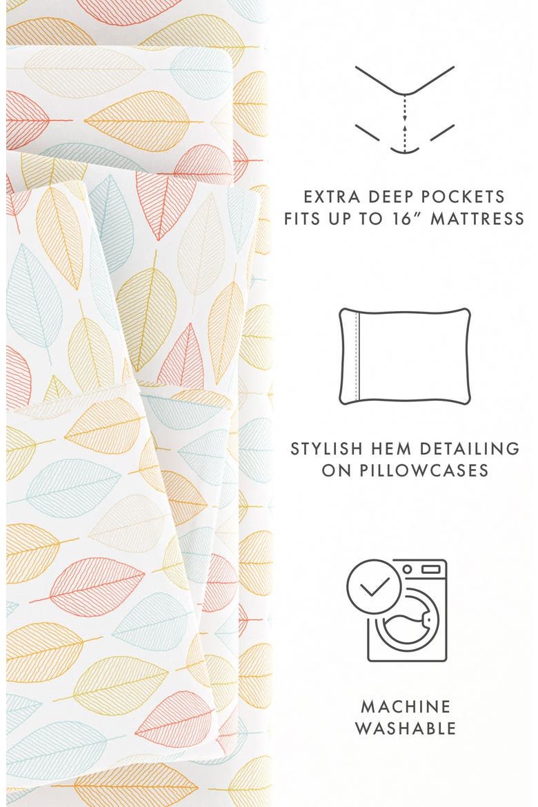 Elegant Fall Foliage Sheet Set, Alternate, color, YELLOW