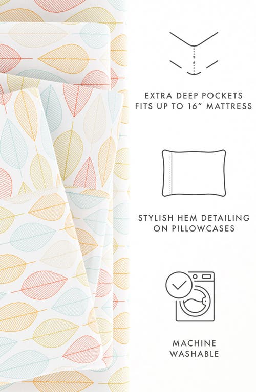 Ienjoy Home Elegant Fall Foliage Sheet Set In Yellow