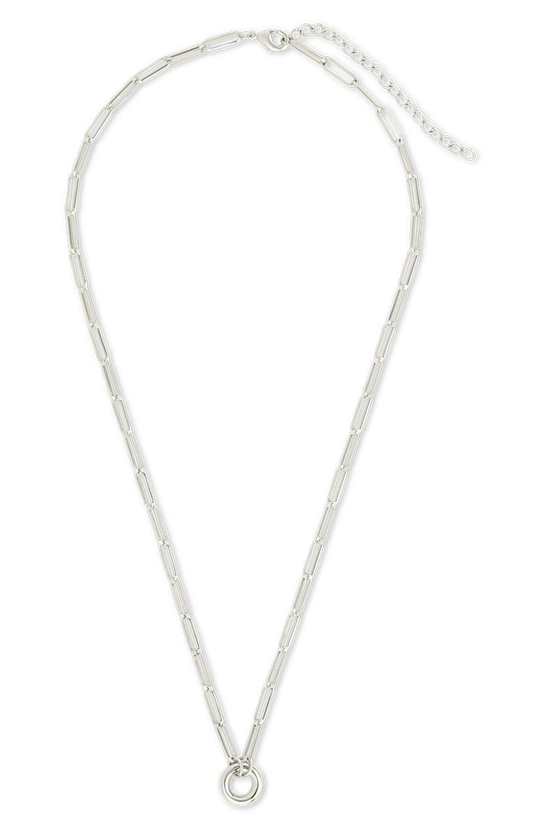 Sterling Forever Campbell Circle Pendant Necklace, Main, color, 