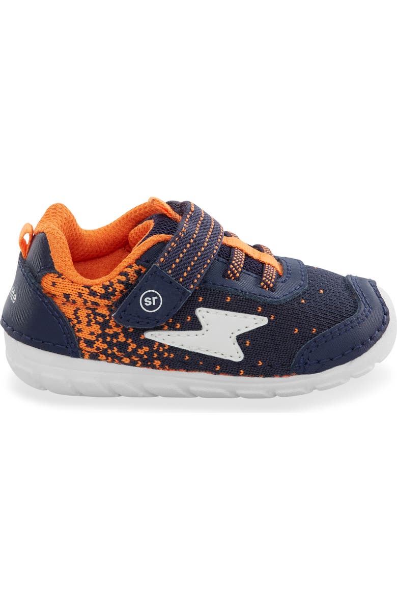 Stride Rite Soft Motion Zips Runner Sneaker, Alternate, color, Navy/ Orange